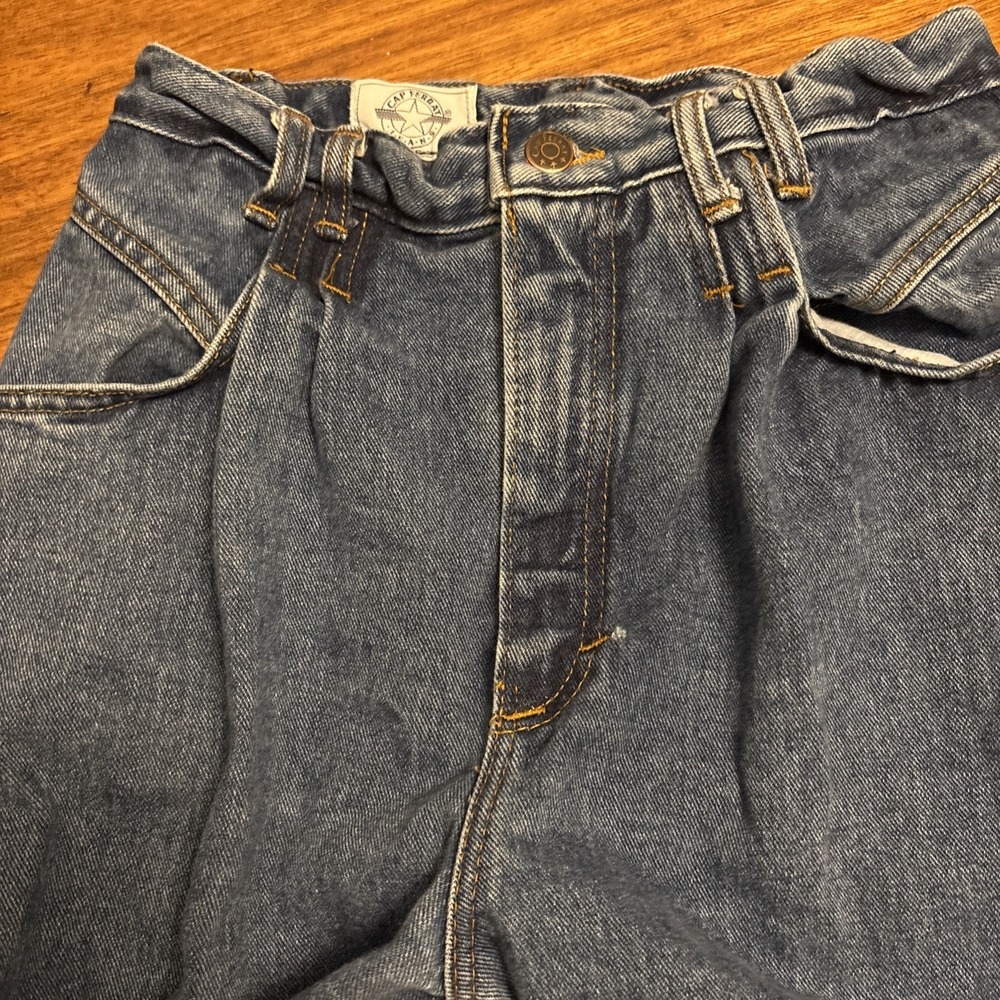 Gap Ferrat Jeans Women's 4 (26") Blue High-Rise Pleated Vintage Denim 28" Inseam